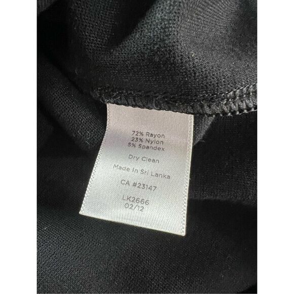 Talbots Skirt Womens Size 14W Black Pencil Stretch Knit Rayon Zip Back Casual - Picture 4 of 7